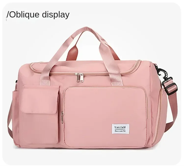 Bolsa de viaje de gran capacidad para mujer, bolsa de gimnasio para fin de semana, bolsas de lona para la noche con comp