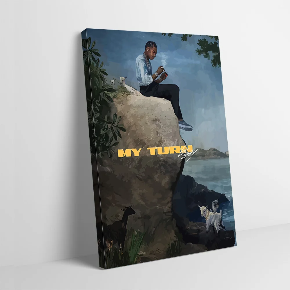 

Lil Baby My Turn Album Cover Poster Customizable Printed Canvas Painting Wall Art Gift for Interior Decoration Living Room Mural