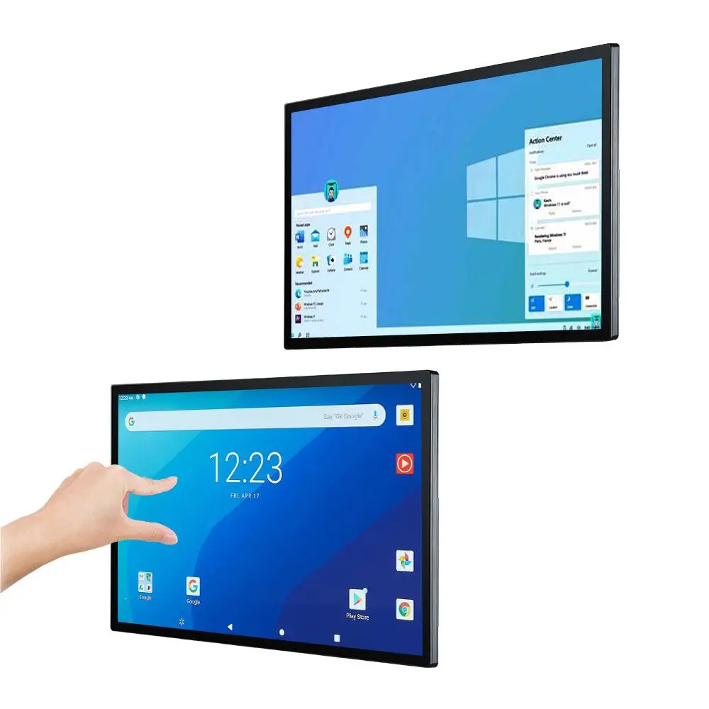 

No Debugging Required 15 21 27 32 43 Inches Smart Whiteboard Wifi BT Speaker All In One Industrial Panel PC Touchscreen