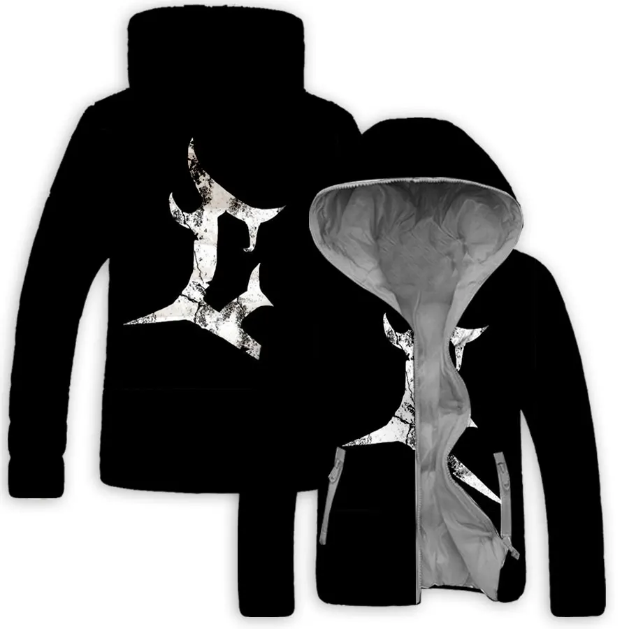 Nowe mody 3D z nadrukiem Crocell Band Zipper Down-filled Coat Bluzy z kapturem Harajuku Hoody Tops Odzież