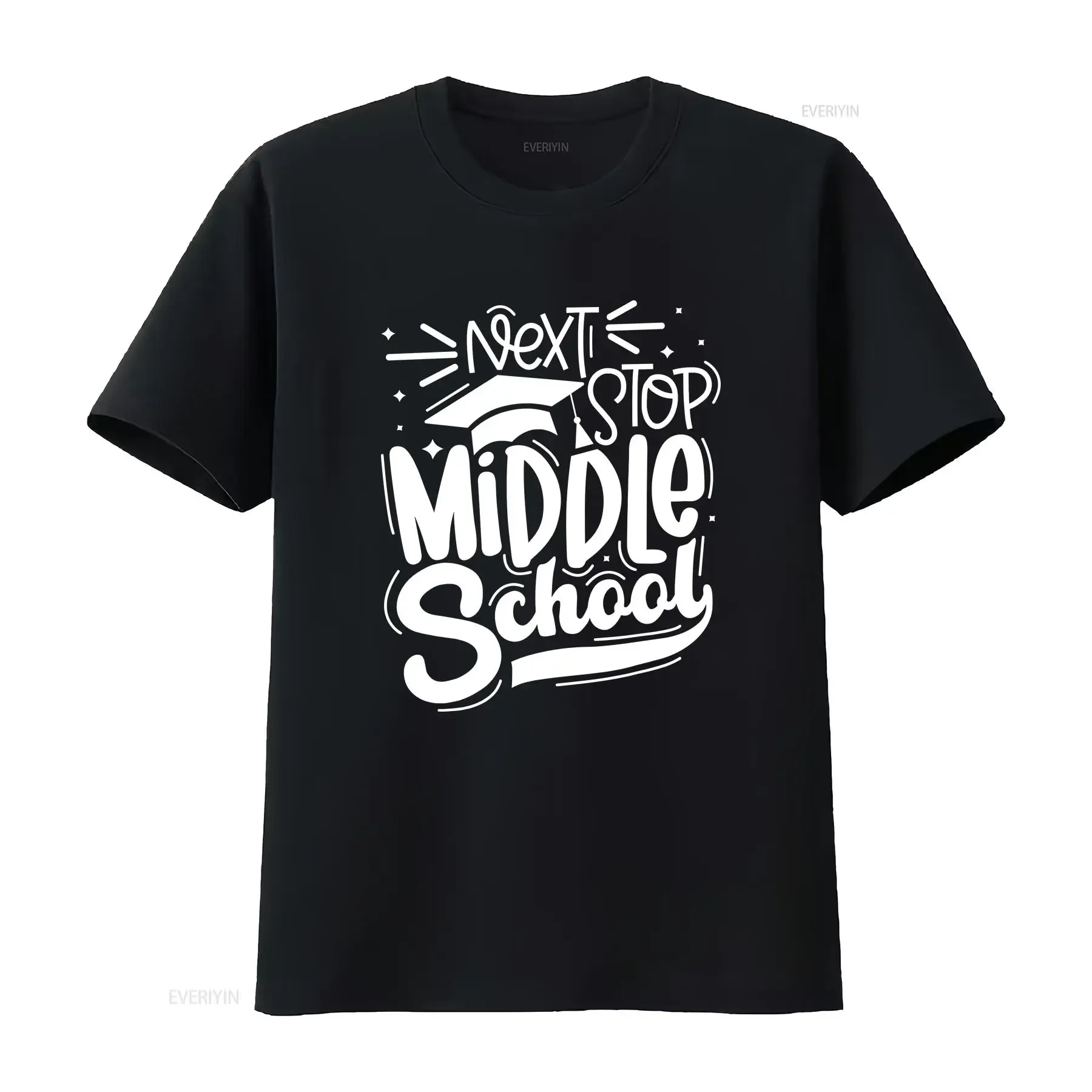 Next Stop Middle School 5th Grade Graduation Last Day T Shirt vintage Washed homme Comfortable Breathable Unisex fashion
