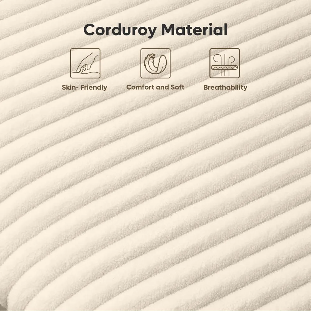 سرير سروال قصير فاخر مع لوح رأسي قابل للتعديل وإضاءة LED ورف تخزين #6