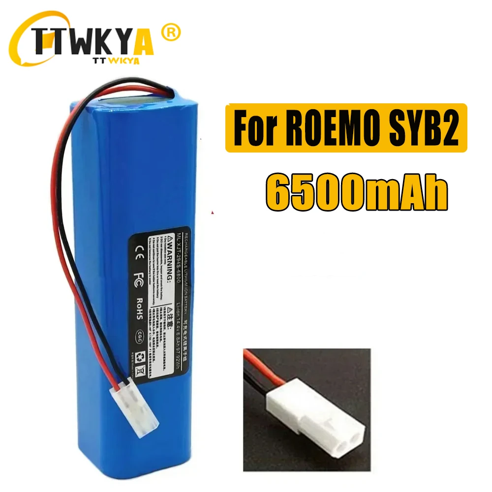 100%Original 6500mAh Battery INR18650 M26-4S2P For ROEMO SYB2 Robot Vacuum Cleaner Replace the battery