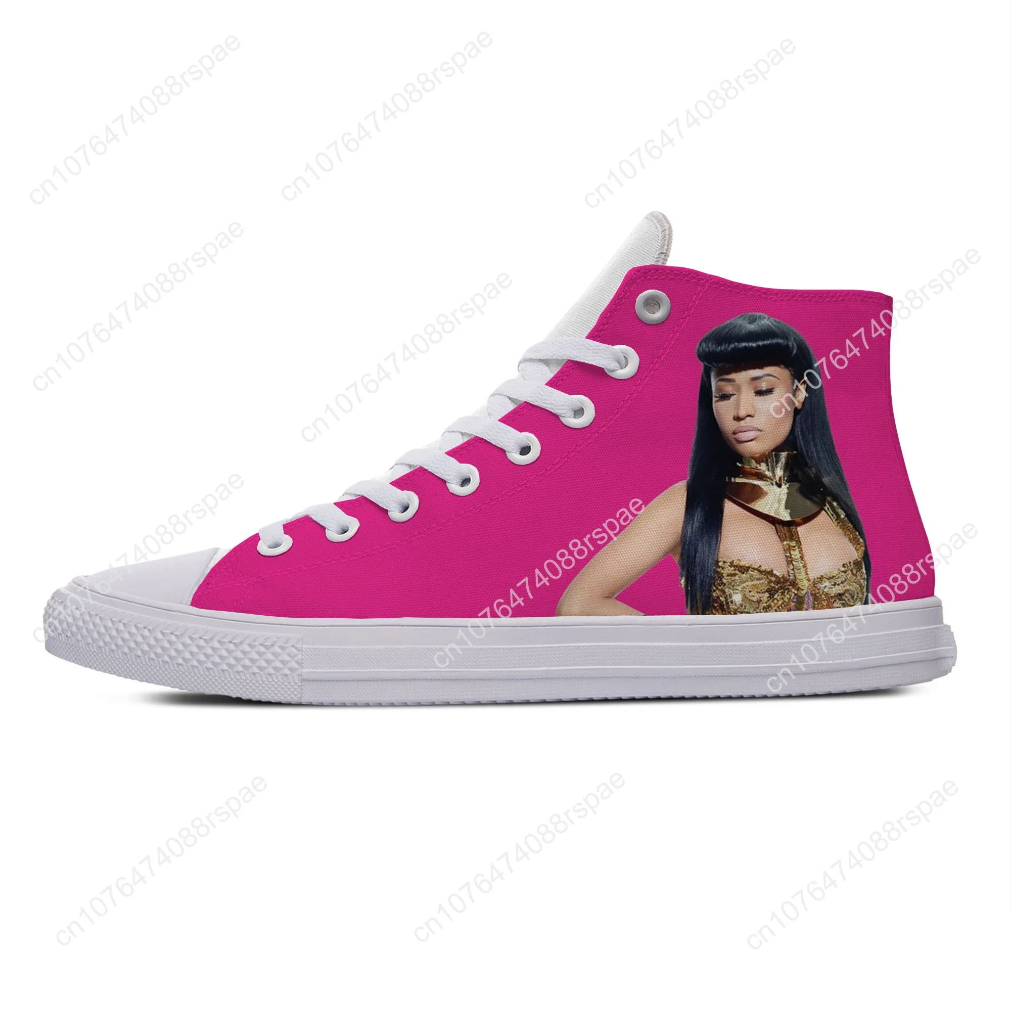 Hip Hop Singer Nicki Minaj Hot Cool Fashion Casual Cloth Shoes High Top Sneakers leggere e traspiranti stampa 3D per uomo donna