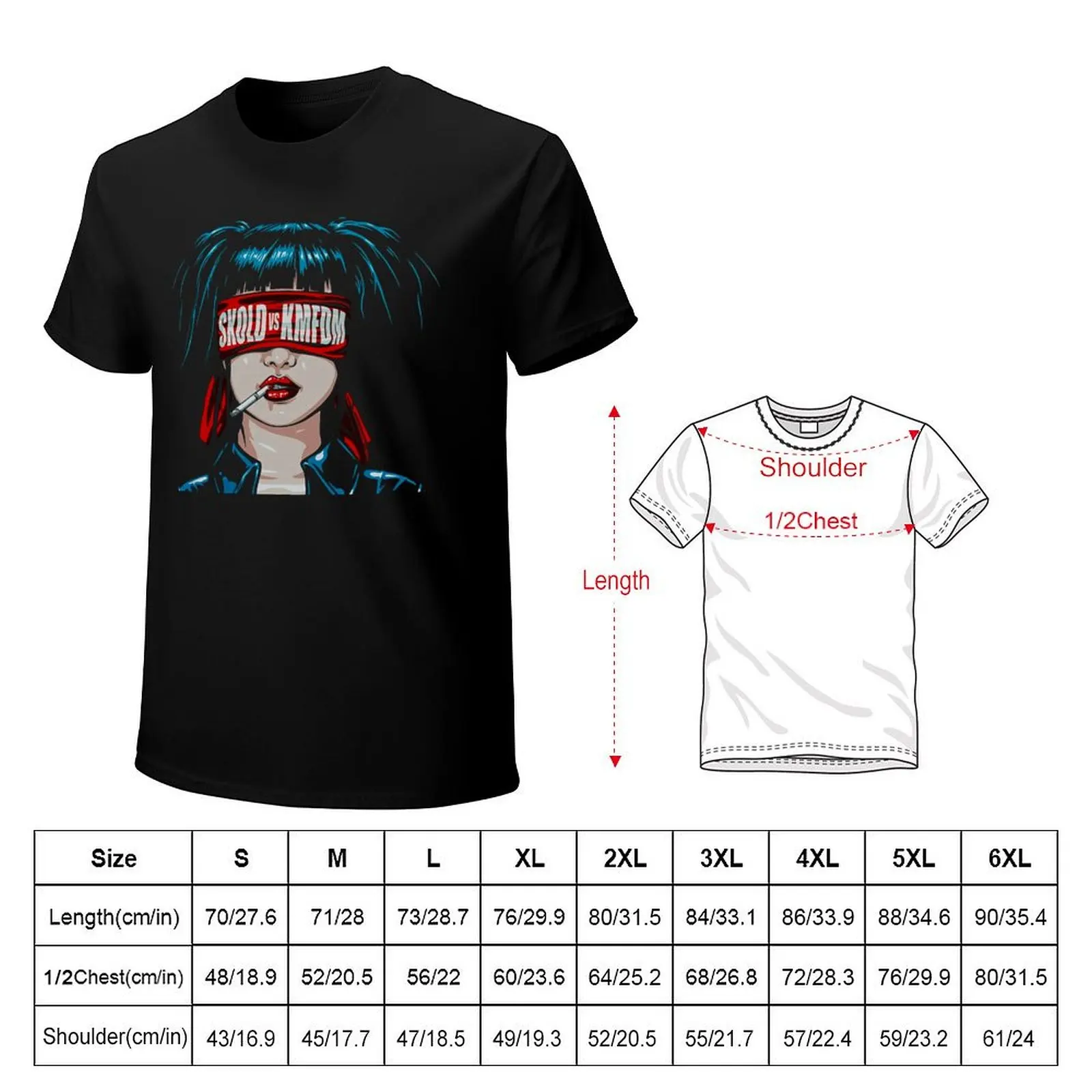Kmfdm T-Shirt Large Size Casual Short Sleeve Top