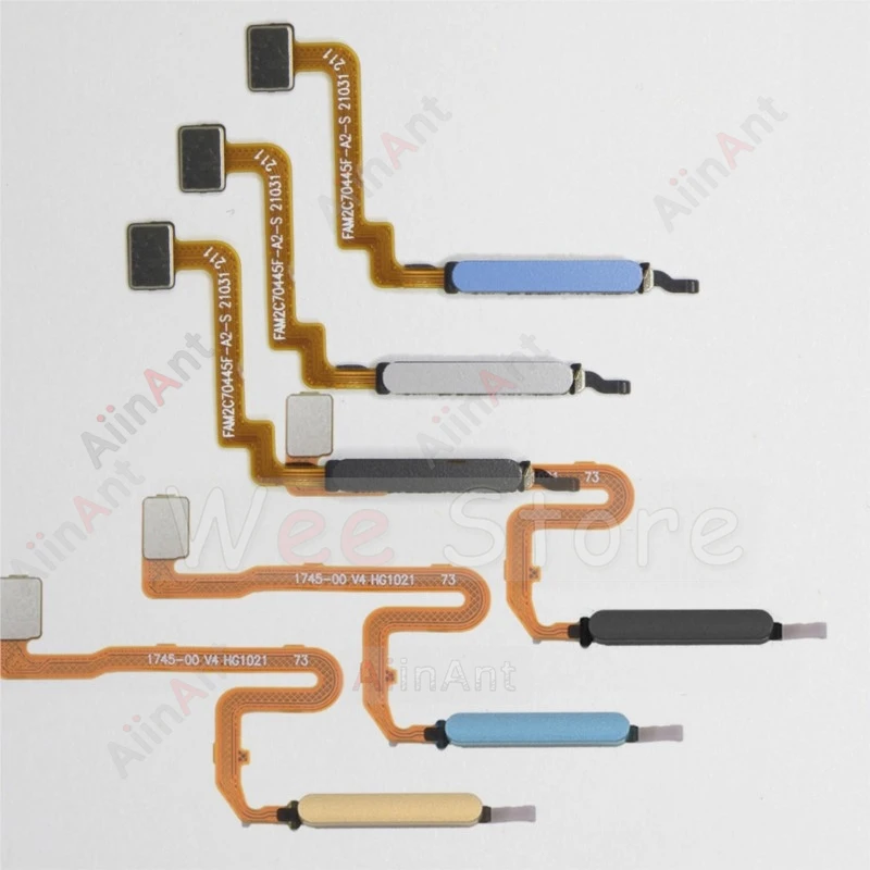 Back Side Power Touch ID Finger Sensor Button Fingerprint Scanner Flex Cable For Xiaomi Redmi Note 10 10s Pro 4G 5G Spare Parts