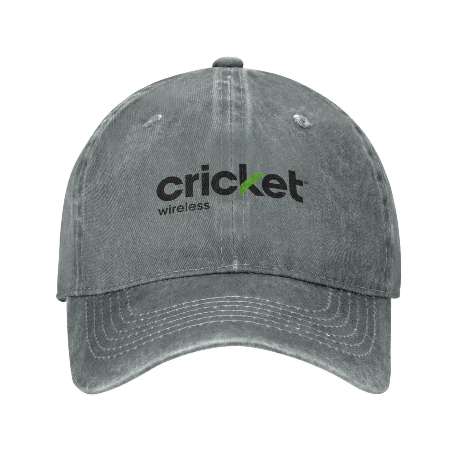 Casquette de baseball en denim avec logo Cricket Wireless, chapeau de qualité