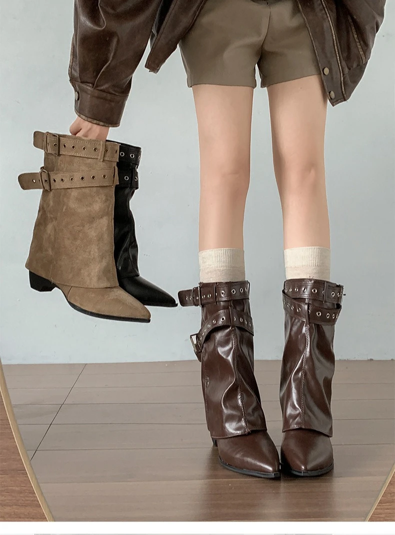 Women Pipe Boots Fashion Belt - đánh giá và giá Vintage And Modern Fashion