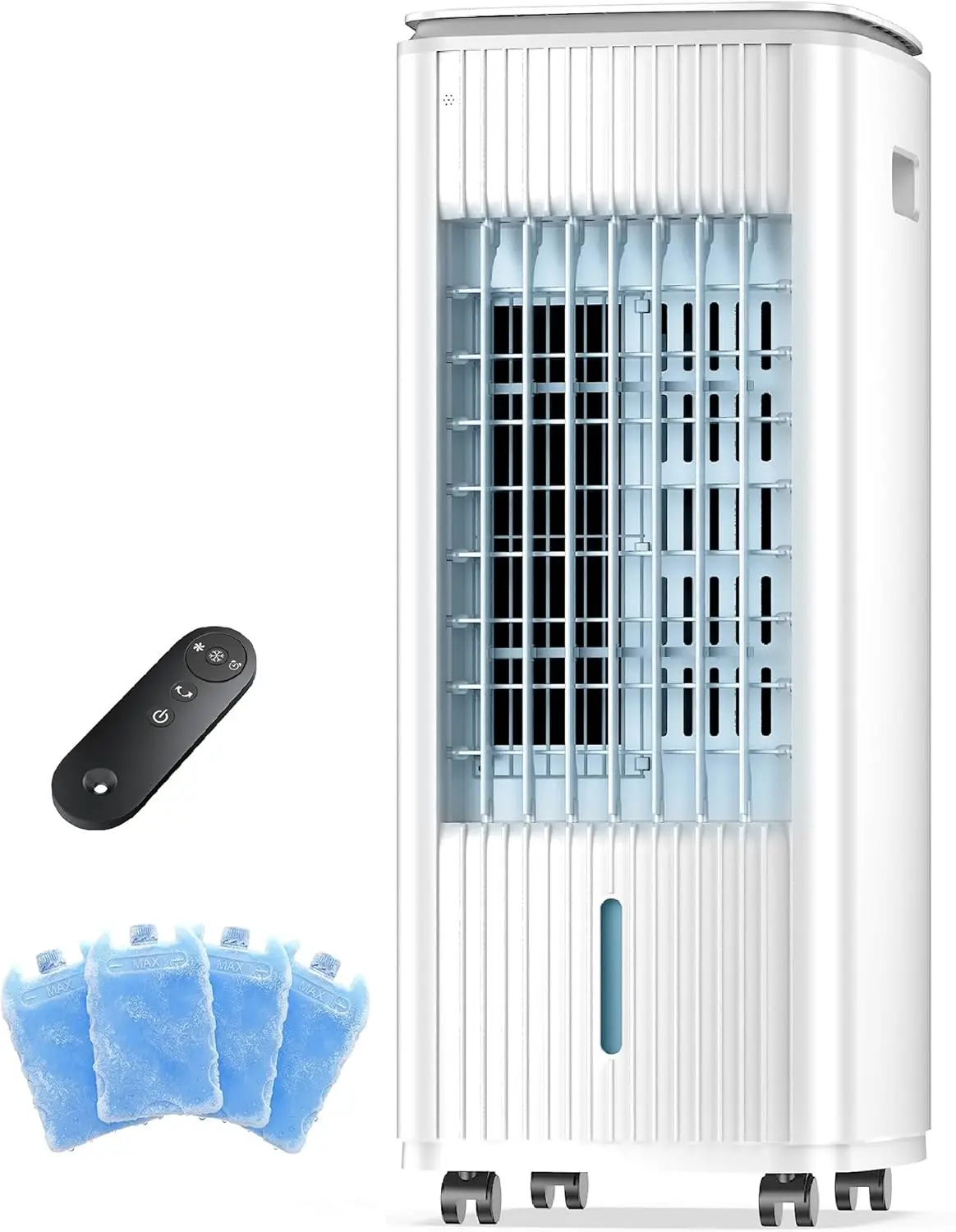 

Windowless Portable Air Conditioner, Evaporative Cooler with 4 Ice Packs, 7H Timer, 70° Oscillation, Quiet AC Unit for Bedroom Office, Ivory