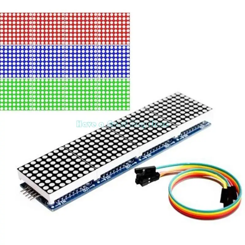 462D MAX7219 4 in 1 LED Display Dot for Matrix Microcontroller MCU Control Module 5P