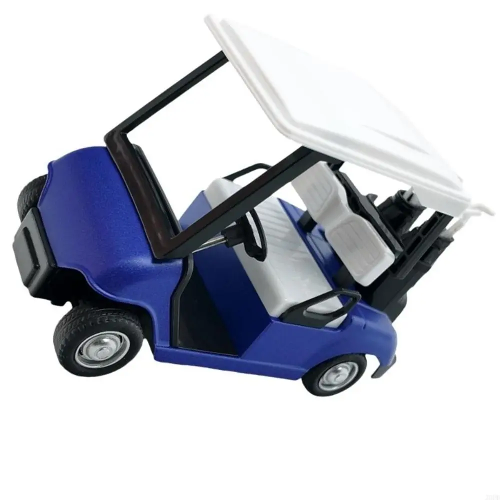Premium Alloy Golf Cart Replicas Pull-back Mechanism Interactive Golf Cart Model Miniature Size Funny Kids Car Toys Desktop view 2