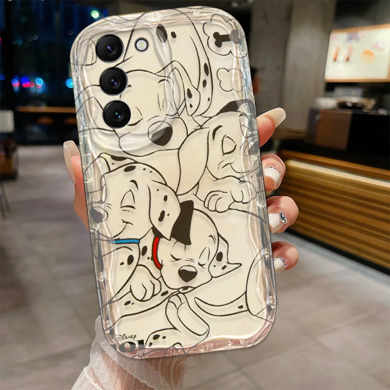 101 Dalmatians Cute Phone Case For S21 S23 S24 Ultra Plus FE A55 A35 A25 A05S A54 A53 A52 A33 A32 Wave Oil Cover