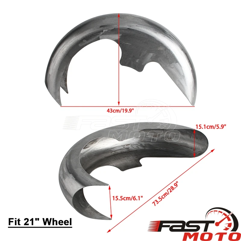 Unpainted Steel Front Mud Fender Anti-Collision Protection Mudguard For Harley FLHR FLTR FLHX FLHXS FLHT FLHTK FLHTKL 1996-2023