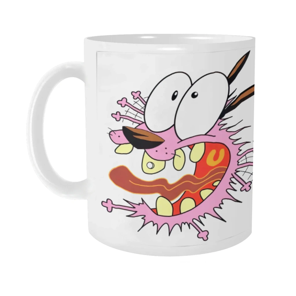 Courage Cowardly Dog Ceramics Coffee Mugs Tea Cup Milk Cups Gifts Drinkware Coffeeware