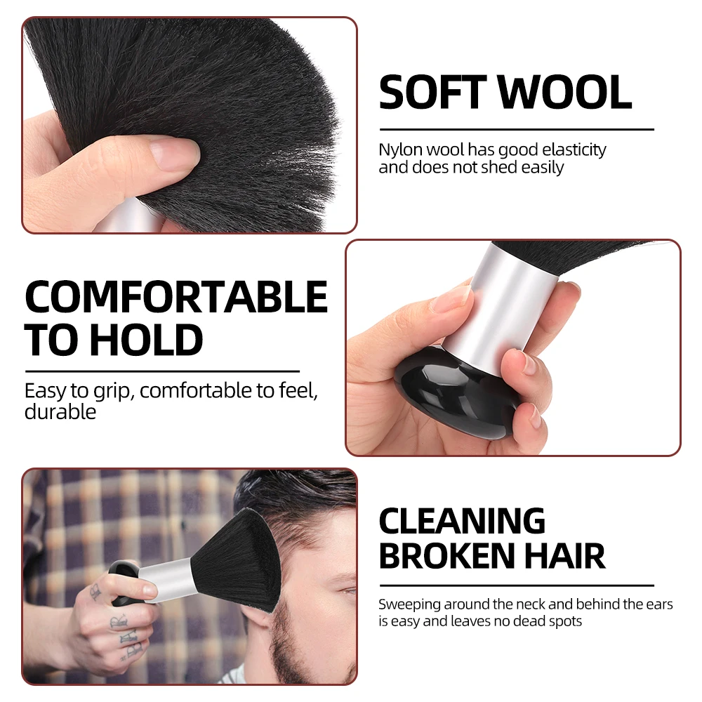 

Hairdressing Cleaning Soft Brush Barber Hair Brush Duster Soft Bristles For Styling Neck Cleaning Portable Accessories