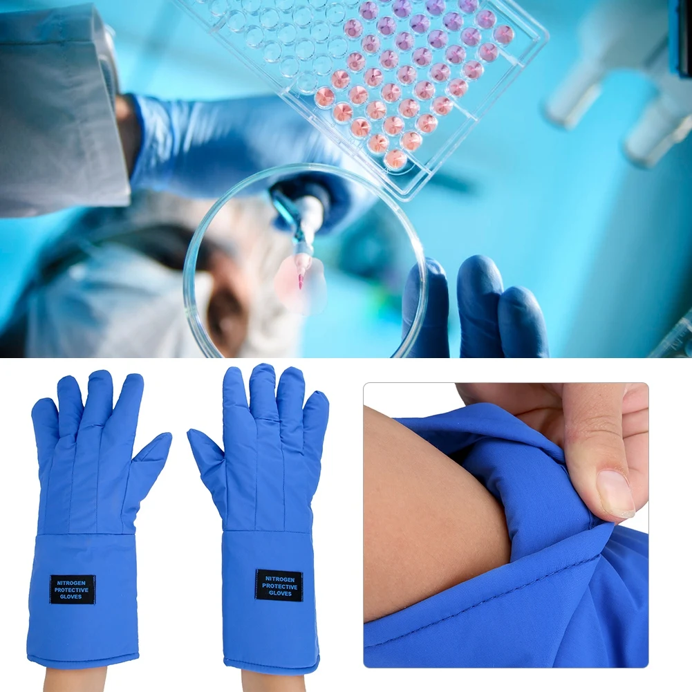 ZK40 38cm Long Cryogenic Gloves Waterproof Low Temperature Resistant Liquid Nitrogen Protection