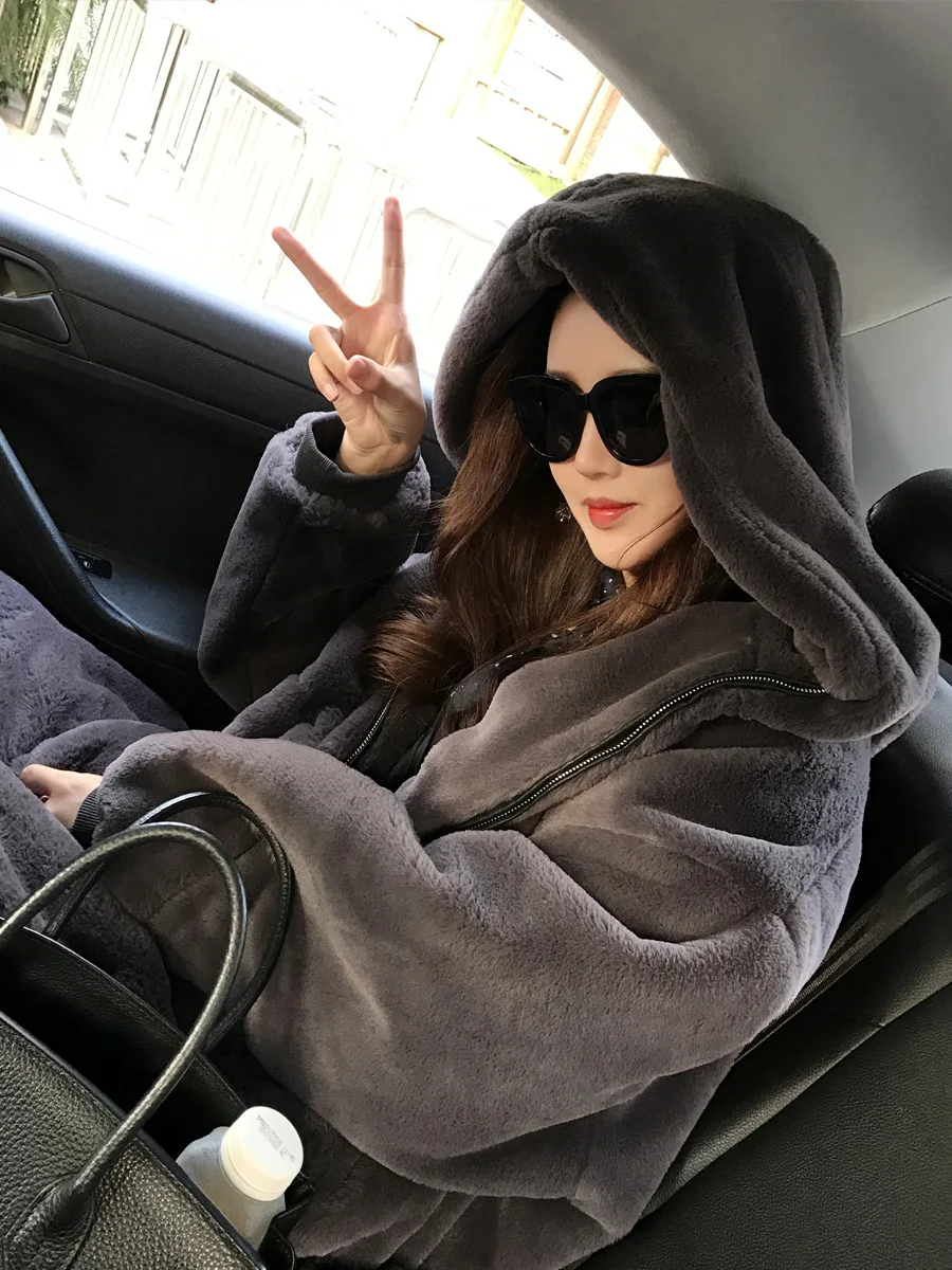 フェイクファートップコート レディース スリムフィット パファーダンスワイフ テックウェア 厚手バットウィングアウター ホーンボタン ファッション ラムズウール オールマッチ