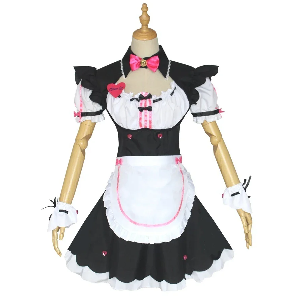 Costume Cosplay alla vaniglia gioco Anime Nekopara Chocola Cosplay Lolita Maid Dress Uniform Outfit Halloween Party Suit For Women Girl