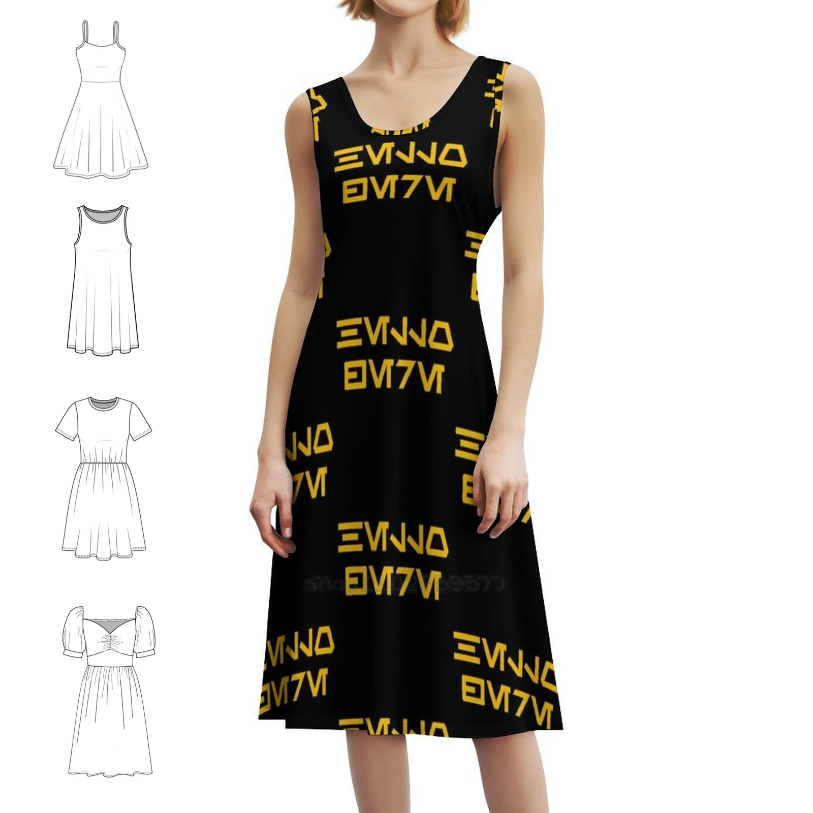 

Hello There (желтое) богемное платье без рукавов для женщин, пляжные вечерние платья с принтом Hello There Obiwan Kenobi, платье Hello для