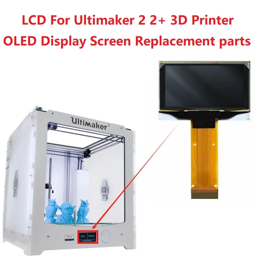 LCD For Ultimaker 2 2+ 3D Printer OLED Display Screen Replacement parts