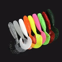 Lot d'appâts artificiels souples en Silicone pour la pêche en mer, leurre pour attraper des poissons, matériel pour pêcher, 50mm, 1.2g, 10 pièces