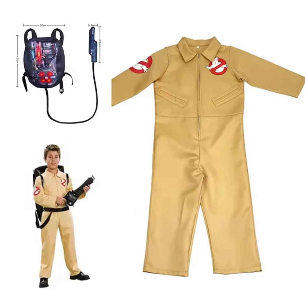 أزياء تنكرية لفيلم Ghostbusters للأطفال مع حقيبة ظهر هدية عيد الميلاد كرنفال مجموعة ملابس الحفلات المشجعين #1