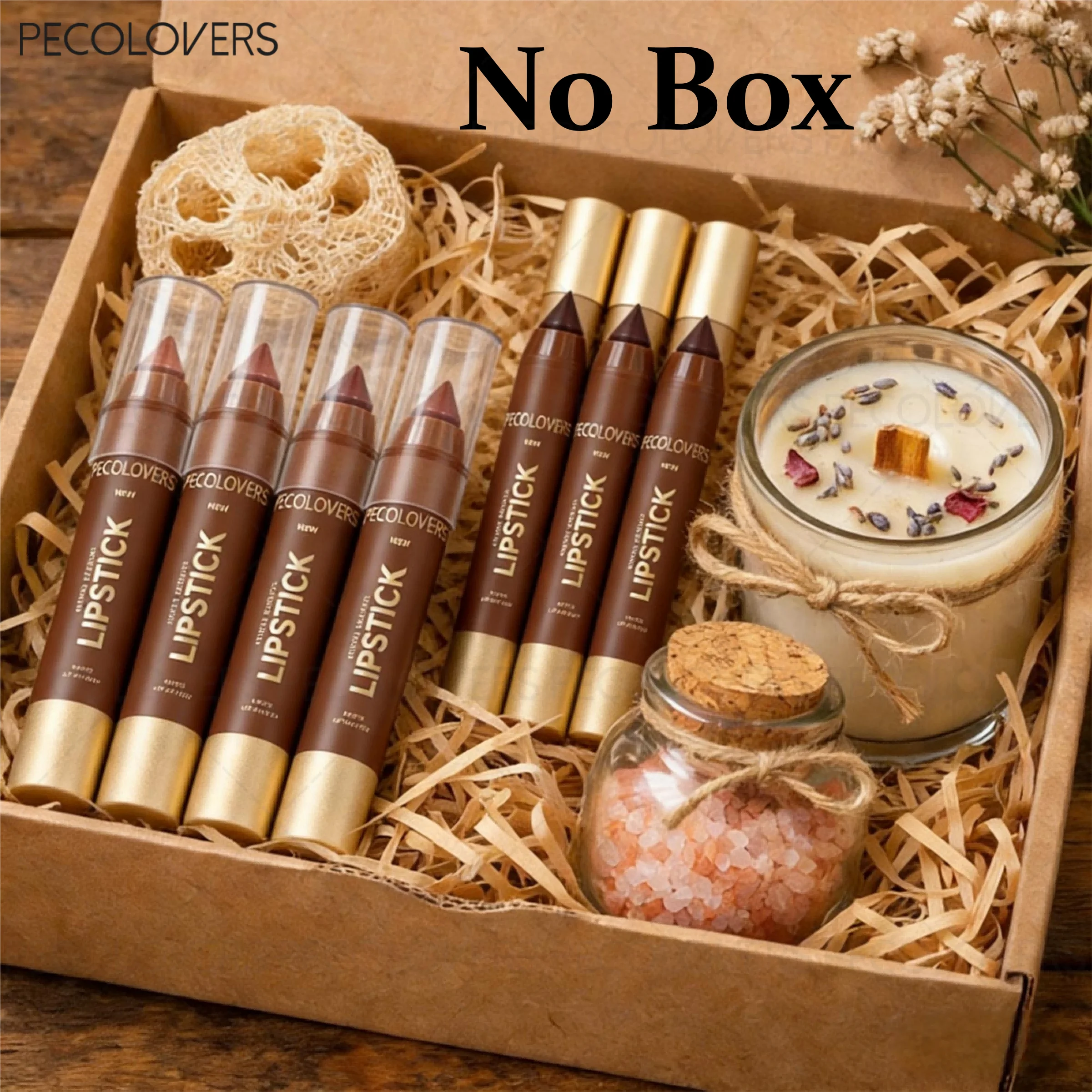 Natural Finish Lipstick Pencil 1 Pcs - Can Be Used As Lip Liner, Brown Chocolalete Tones Color Filling, Matte Velvet Makeup Look
