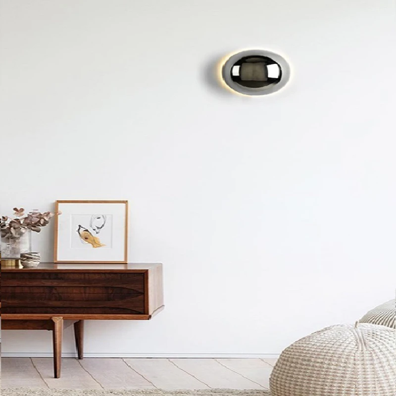 Retro Bedroom Bedside Wall Lamp Eye Protection Nordic Minimalist Creative Medieval Background Corridor Balcony LED Bracket Light