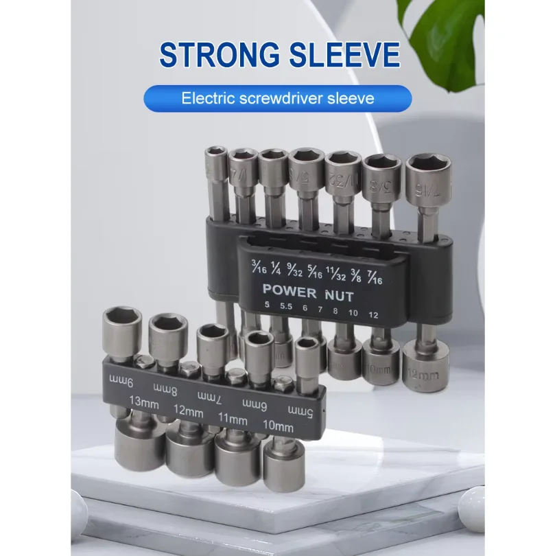 Powerful Socket Inner Hexagonal Wrench Hexagonal Handle Screwdriver Socket Extension Rod Pneumatic Screwdriver Insert Tool Set