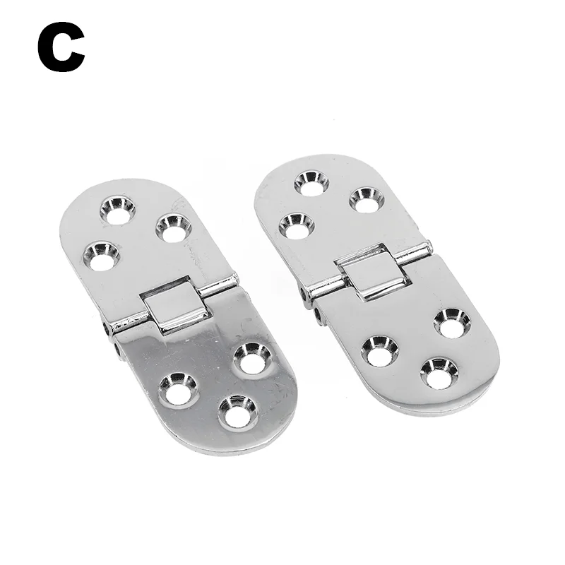 2/1pcs 180 Degrees Foldable Hinge Flap Screw-On Hinges Silent Drawer Hinge Install The Fixing Parts Furniture Hardware Kit