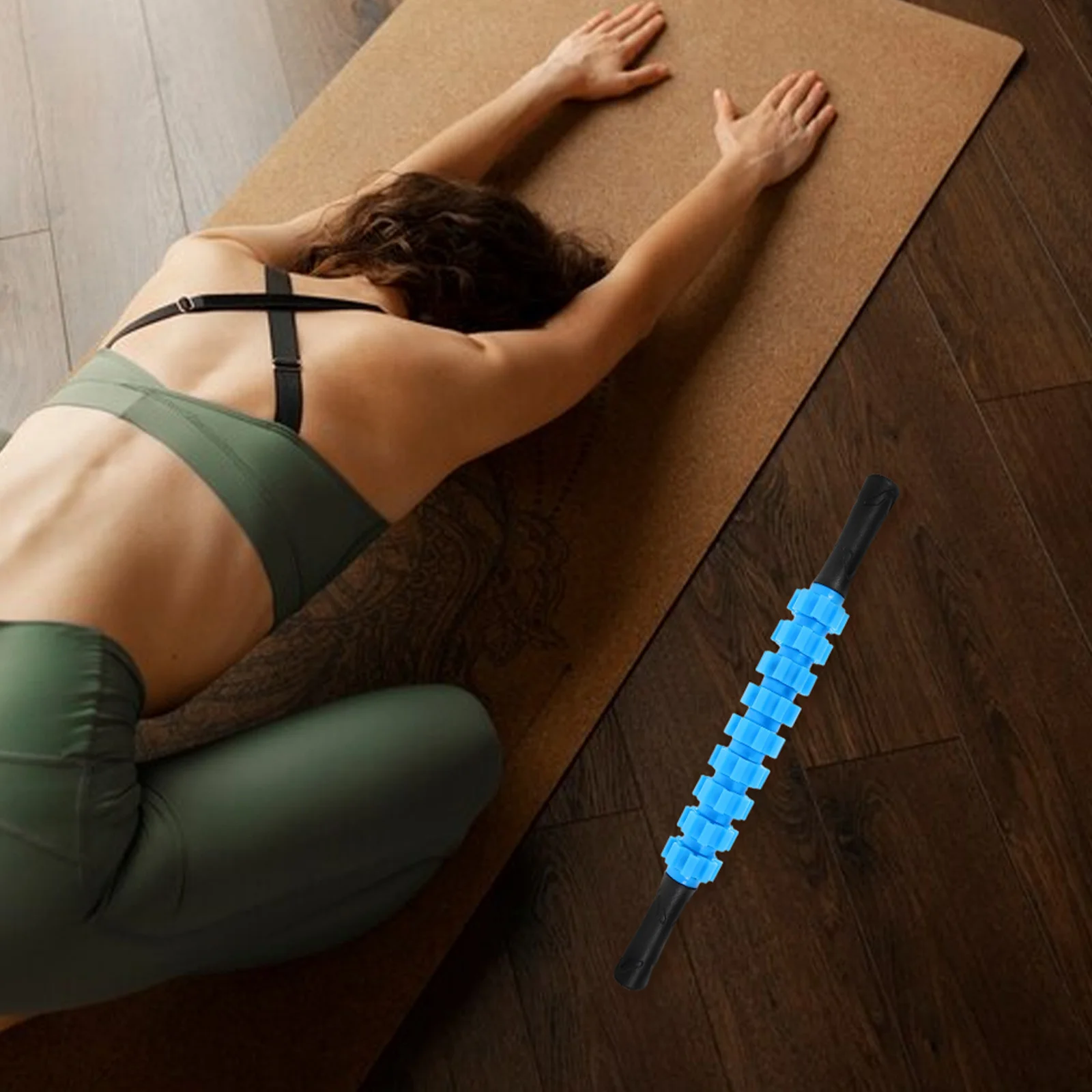 

Muscle Roller Stick Deep Tissue Massage Tool Fascia Release Exercise Recovery Multi-Wheel Design For Legs Feet Neck Back