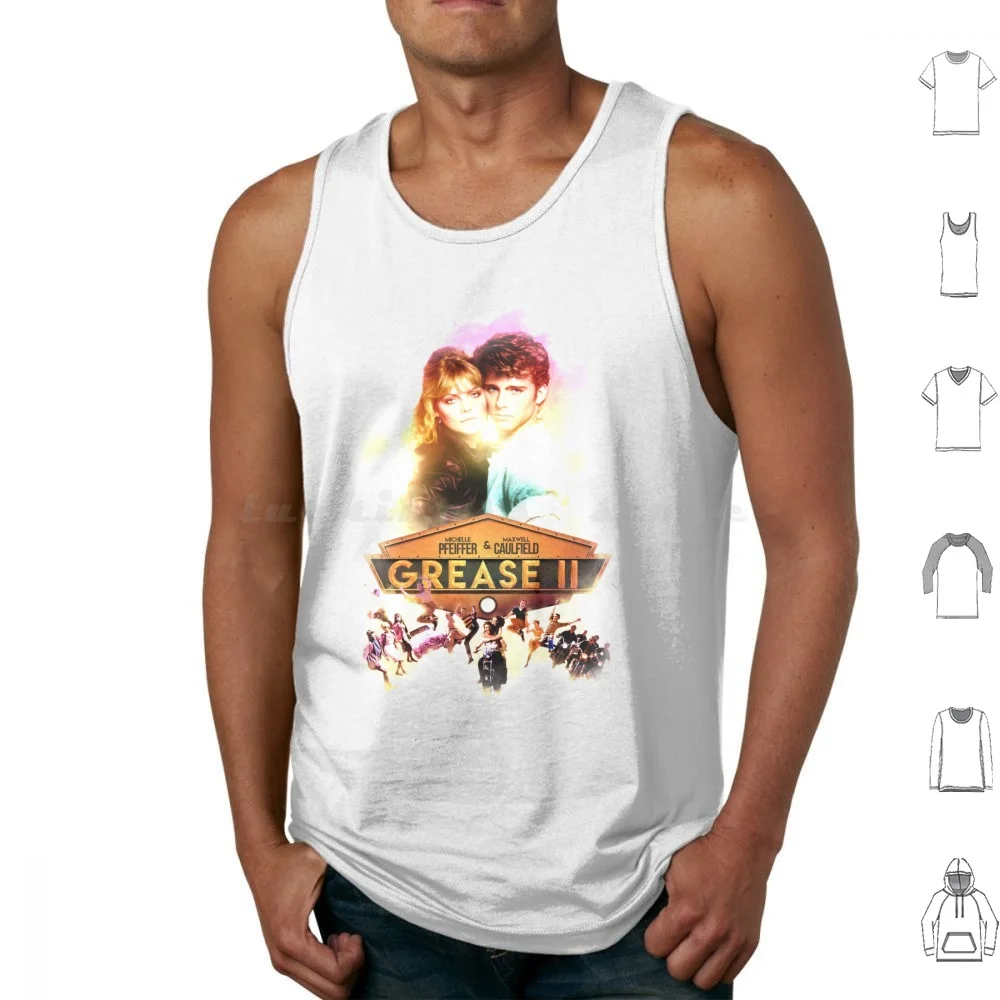 Grease 2 Tank Tops Print Cotton Grease Grease 2 Michell Pfeifer Maxwell Caulfield Film Movie Cinema Cult Cinema Camp Cult