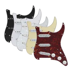 OriPure Alnico 5 Loaded Prewired Guitar Pickguard SSS Scratch Plate Staggered Pickups for FD ST Guitar,5 Colors for Choose