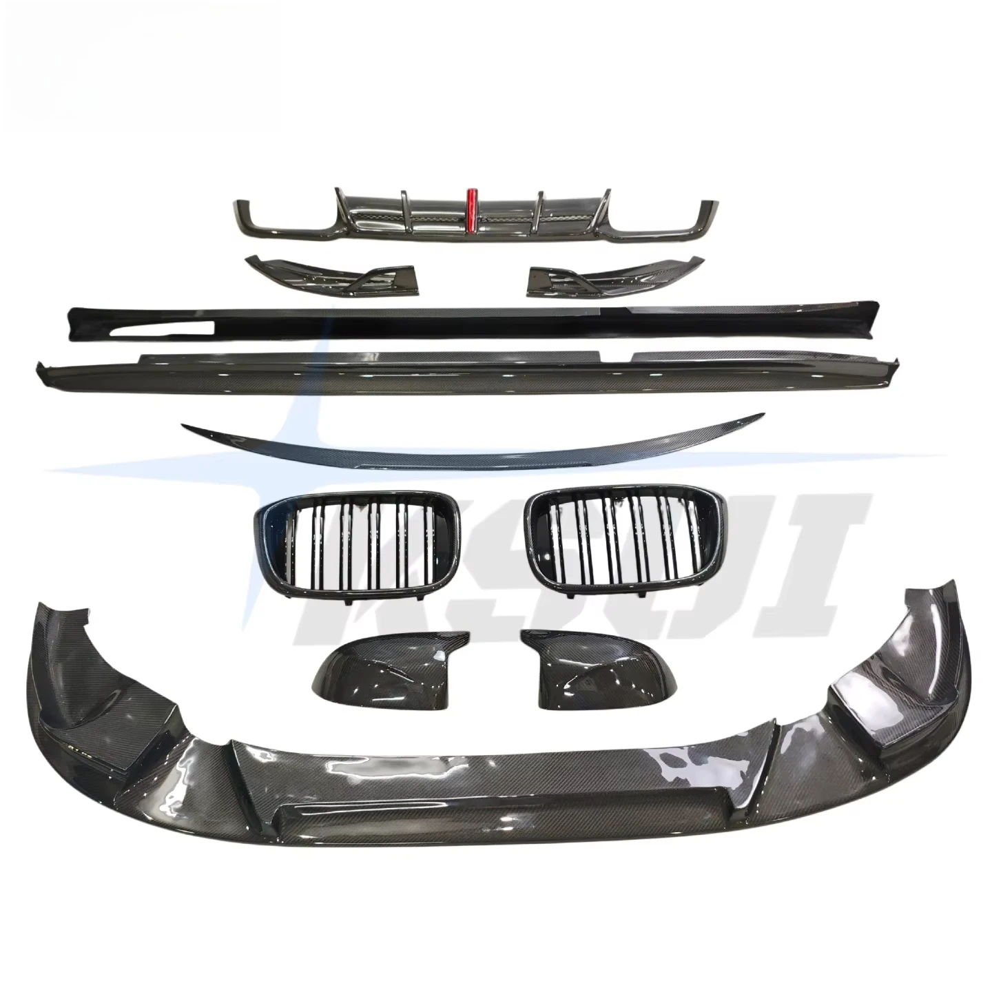 

STLF New Carbon Fibre Body Kit Front Lip Spoiler Side Skirt Diffuser Rearview Mirror Grille for BMWs X4M F98 2019-2021
