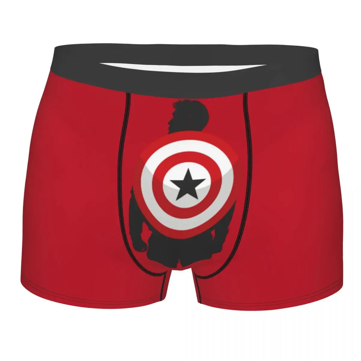 

Custom Captain America Movie Boxer Shorts For Homme 3D Printed Underwear Panties Briefs Stretch Underpants