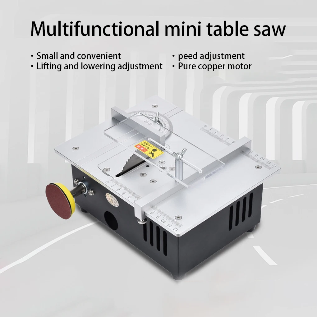 Mini Table Saw Electric Slicer Multifunctional Woodworking Lathe EU