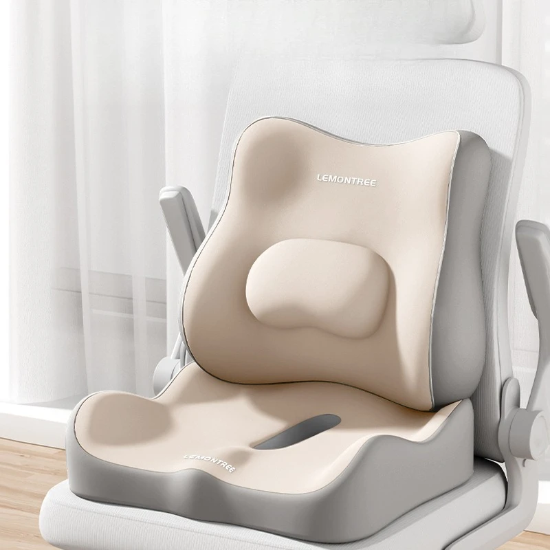 Ergonomic Lumbar Support Pillow for Chair Memory Foam Back Cushion Waist Cushion for Pain Relief Office Desk Car Seat
