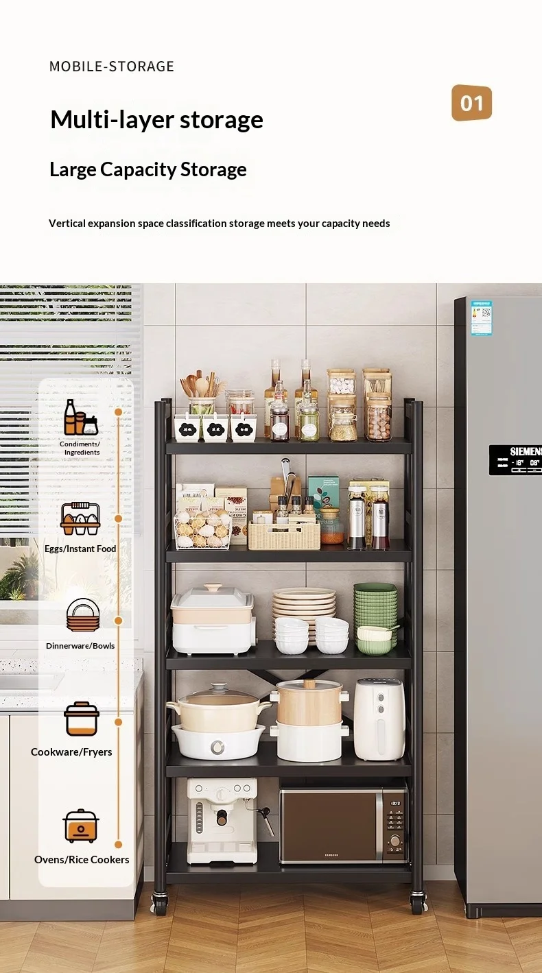 Professional Multi-functional Modern Kitchen Bathroom Spice Organizer Rack Sliding Carbon Steel Construction Adjustable Clothing