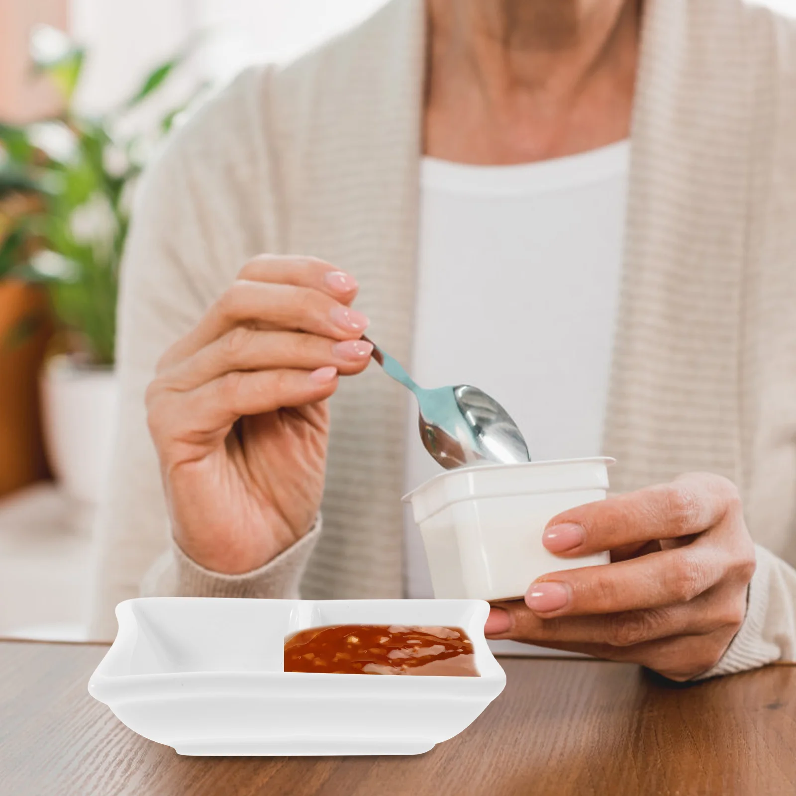 

6Pcs Ceramic Dipping Bowls Small Sauce Containers for Kitchens Restaurants Dishwasher Safe Space Saving Gift Soy Sauce Dish