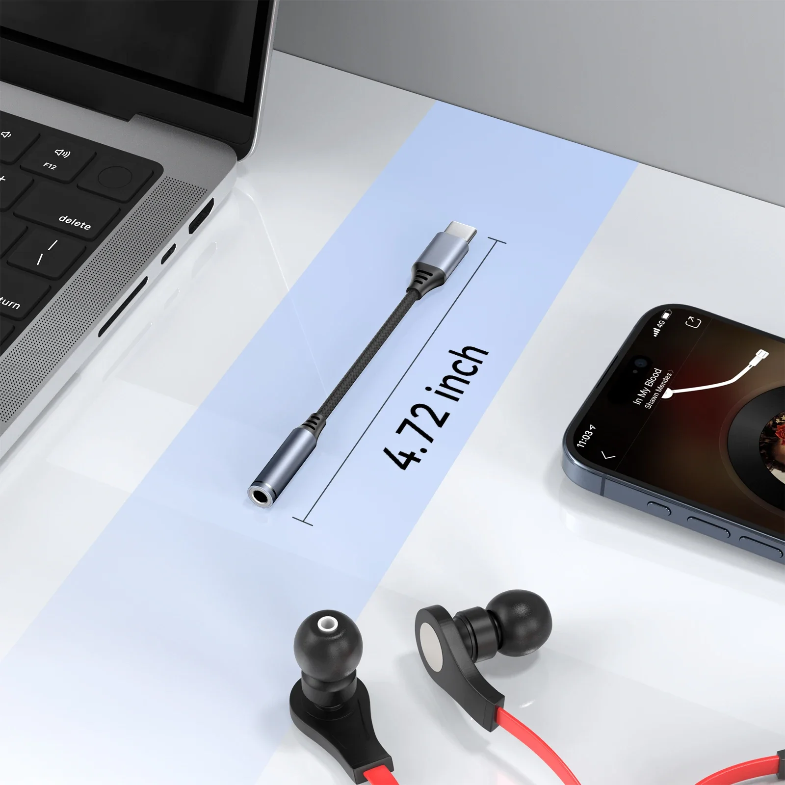 USB C إلى 3.5 جاك سماعة محول USB-C 3.5 مللي متر كابل الصوت محول آيفون 16 15 برو ماكس سامسونج غالاكسي هواوي شاومي