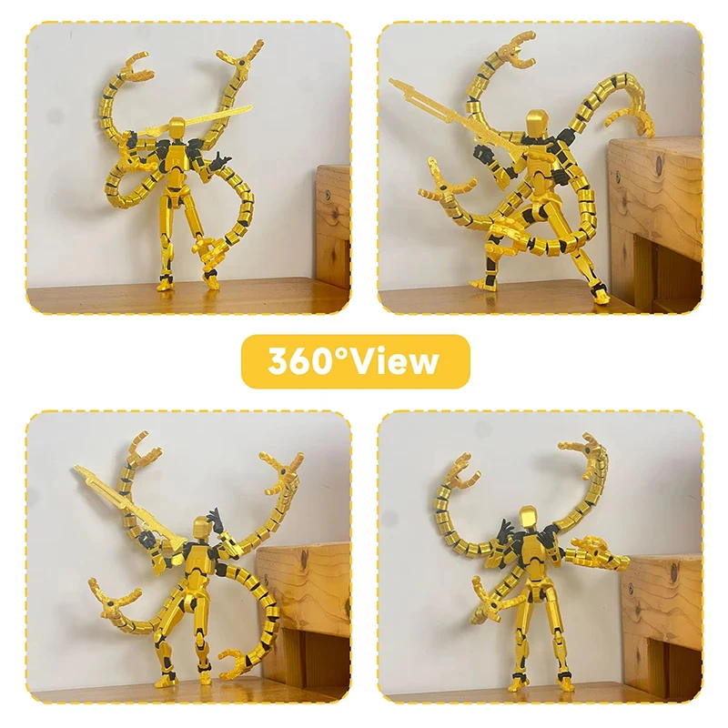 5.2in T13 مجموعة شخصيات الحركة مكتملة ثلاثية الأبعاد مطبوعة متعددة المفاصل المنقولة تيتان 13 محظوظ الدمية نوفا روبوت هدايا شخصيات الحركة