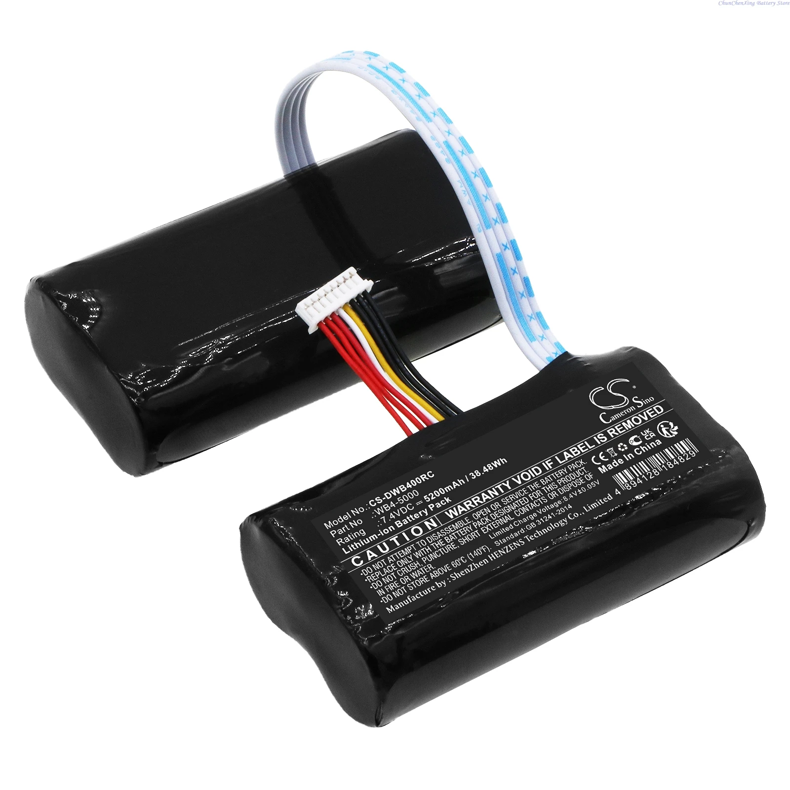 Cameron Sino 7.4V 5200mAh Remote Controller Replacement Battery WB4-5000 for DJI Smart Controller RM500 +Tool