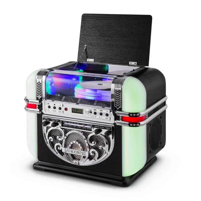 American retro 50 'colorful lighting desktop CD player, jukebox