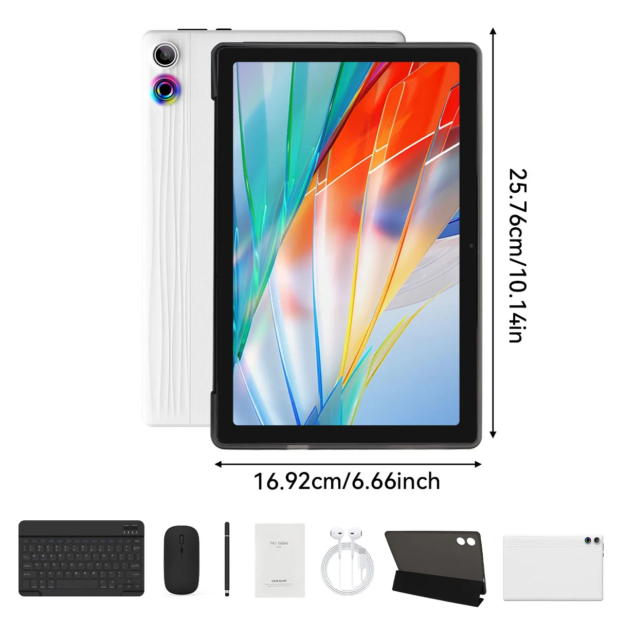 URAO 11 inch tablet Android 24 GB RAM 128 GB ROM 6800 mAh IPS HD touchscreen met toetsenbord beschermhoes muis stylus 8 in 1 kit