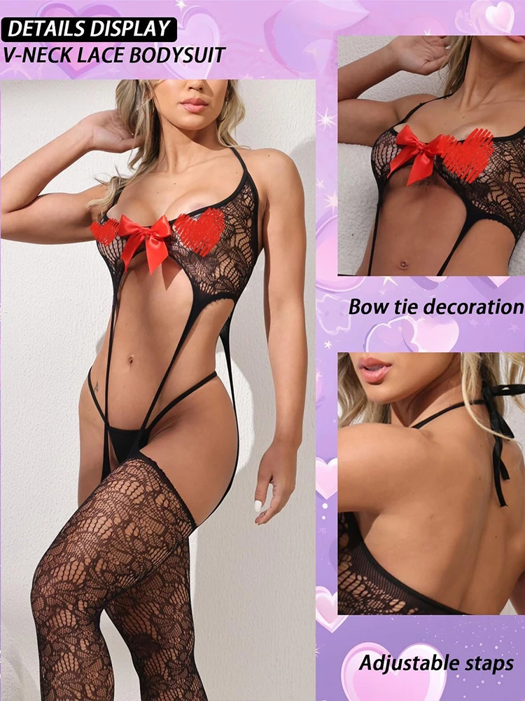 فتح الشرج Bodystockings مثير الملابس الداخلية الرجال النساء المثيرة الملابس الداخلية الدانتيل ربطة العنق انظر من خلال ارتداءها الأشرطة قابل للتعديل حجم كبير مجموعة