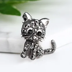 Cute Crystal Cat Brooch For Women Unisex Fashion Kitten Pins Clothing  Jewelry Office Party Casual Accessories Gifts