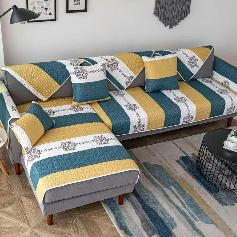 

Living Room Sofa Cover Cotton Couch Covers Jacquard Sofa Cushion Four Seasons Sofa Towe L-shaped Couchs Cover Protection Set