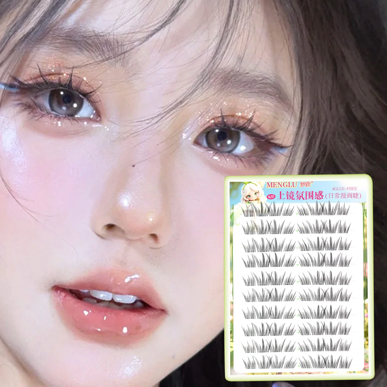 Ciglia finte di lunghezza mista da 10-14 mm C Curl Fascia nera morbida per un look completo naturale Estensioni delle ciglia cosplay quotidiane e per feste