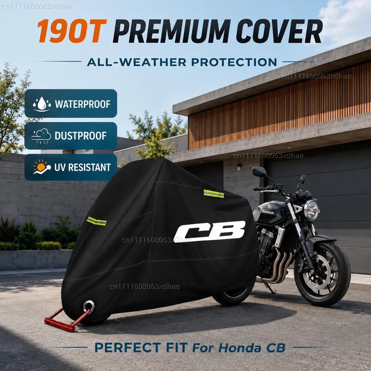 

All-Weather Motorcycle Cover Outdoor Protection Waterproof 190T Oxford Cloth For For Honda CB 599 600F CB 400 500 CB919 CB 125 R