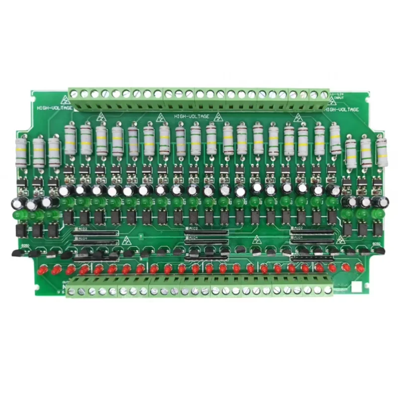 24 Channels 220V Optocoupler Isolation Module/220V Detection Module/AC Power Detection/card Guide Rail